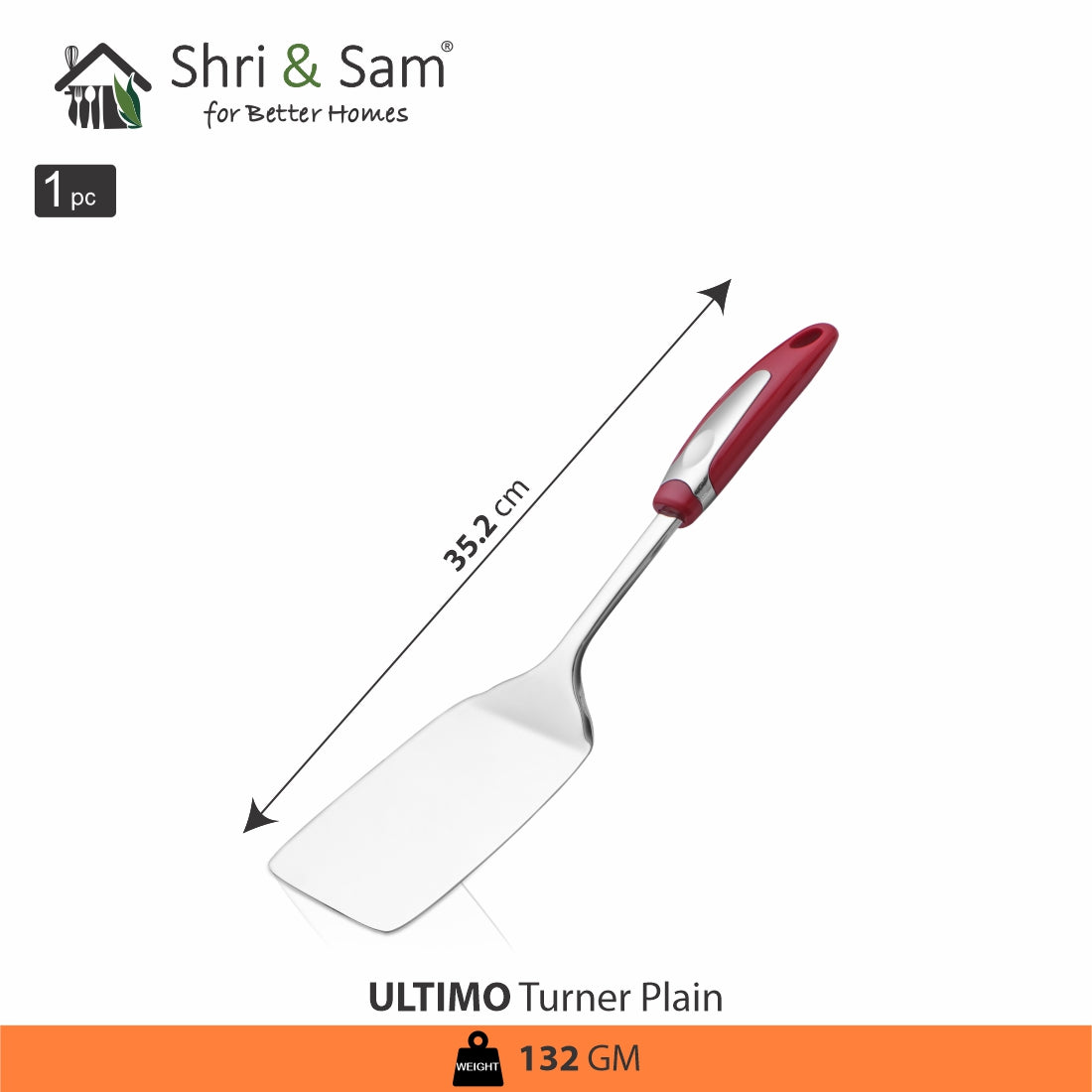 Stainless Steel Turner Plain Ultimo