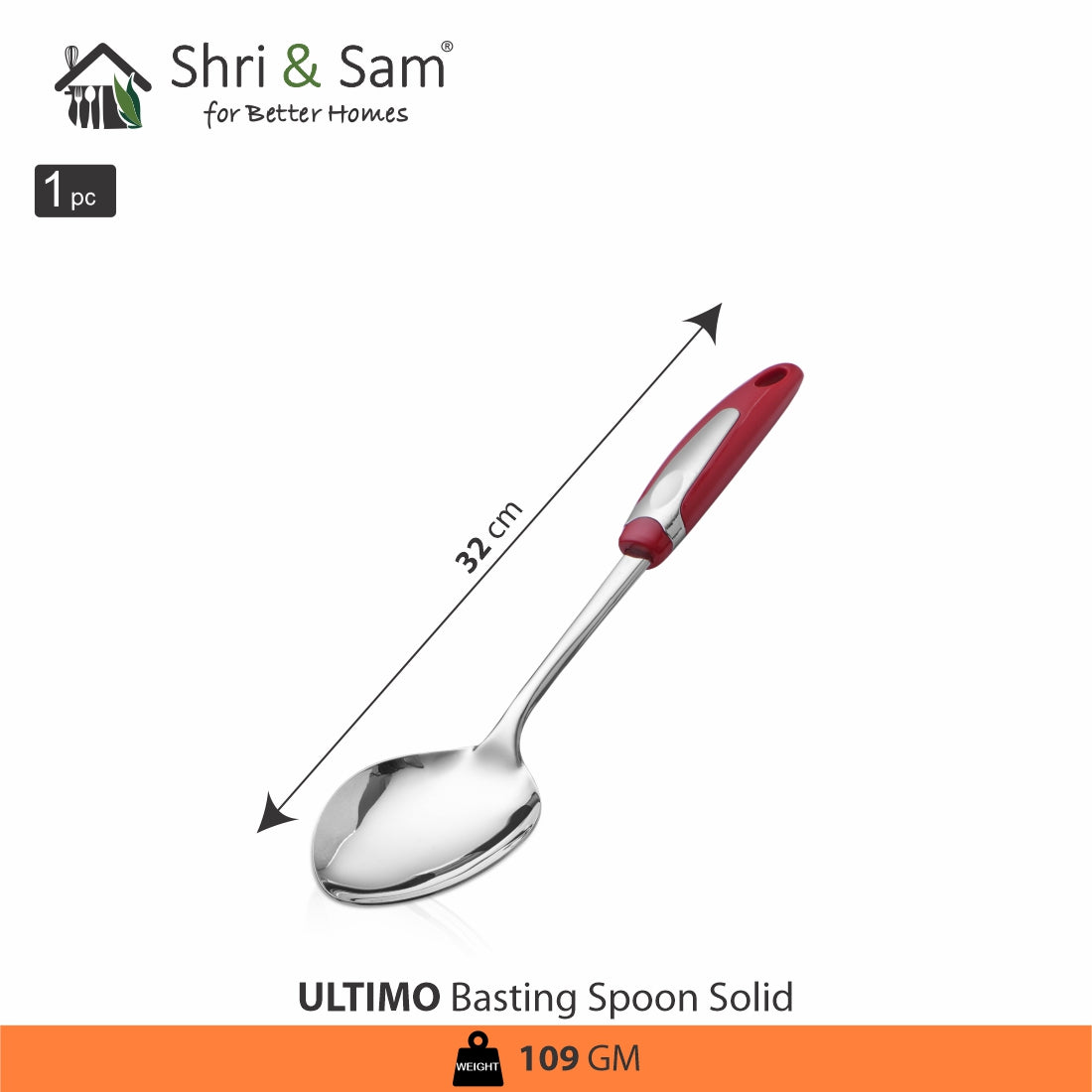 Stainless Steel Basting Spoon Solid Ultimo