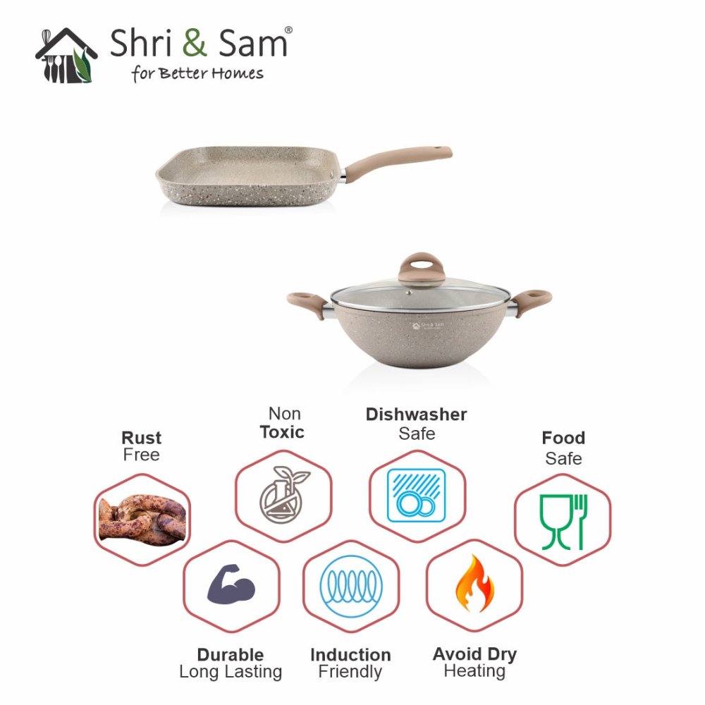 Aluminium 2 PCS Non - Stick Pro Cookware Set Rockline