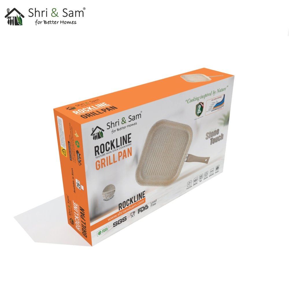 Aluminium Non - Stick Square Grill Pan Rockline