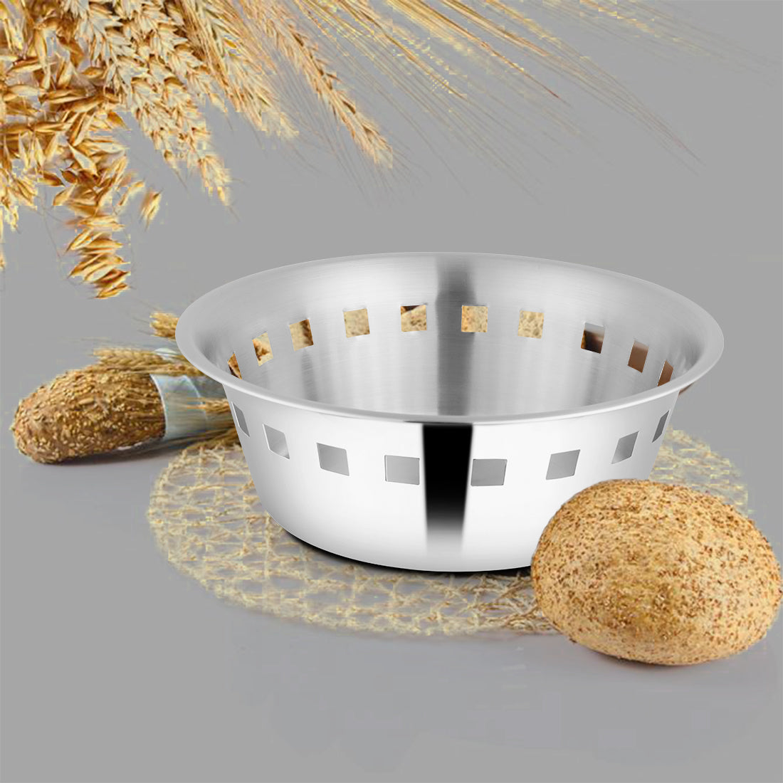 Stainless Steel Bread Basket Majestic