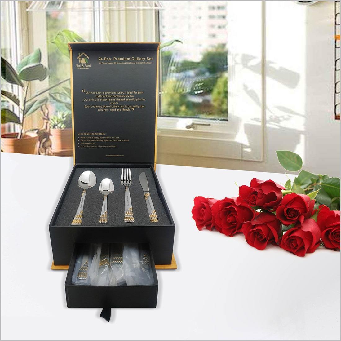 Stainless Steel 24 PCS Cutlery Set Lavish (Personalised)