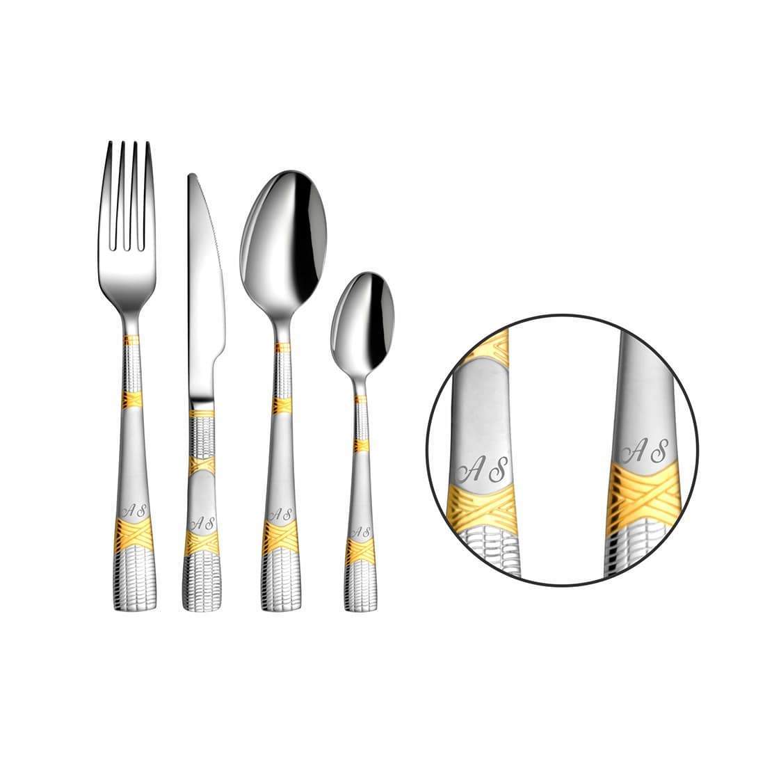 Stainless Steel 24 PCS Cutlery Set Lush (Customized)