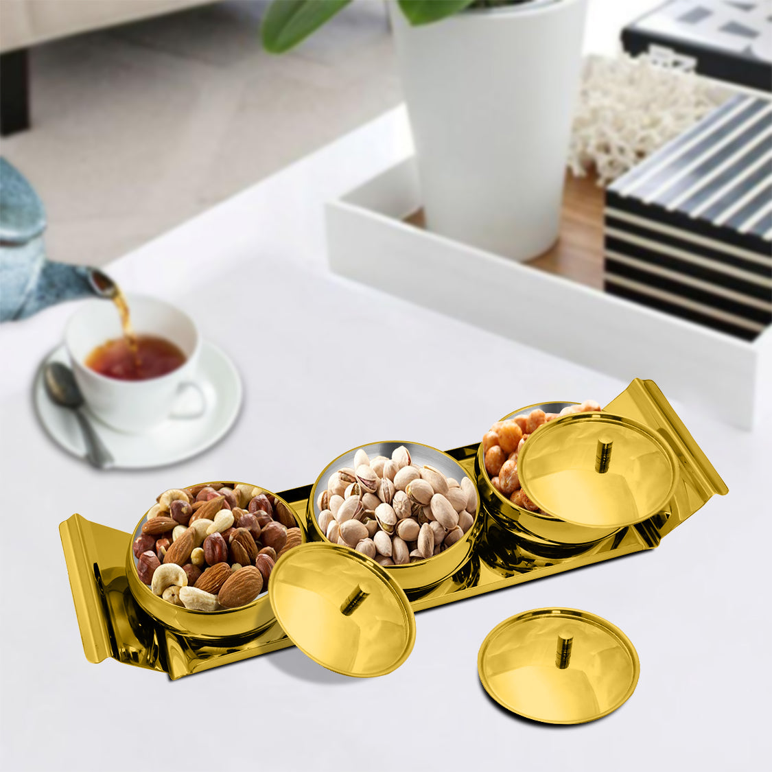 Stainless Steel Bowl Set with Gold PVD Coating Lunia