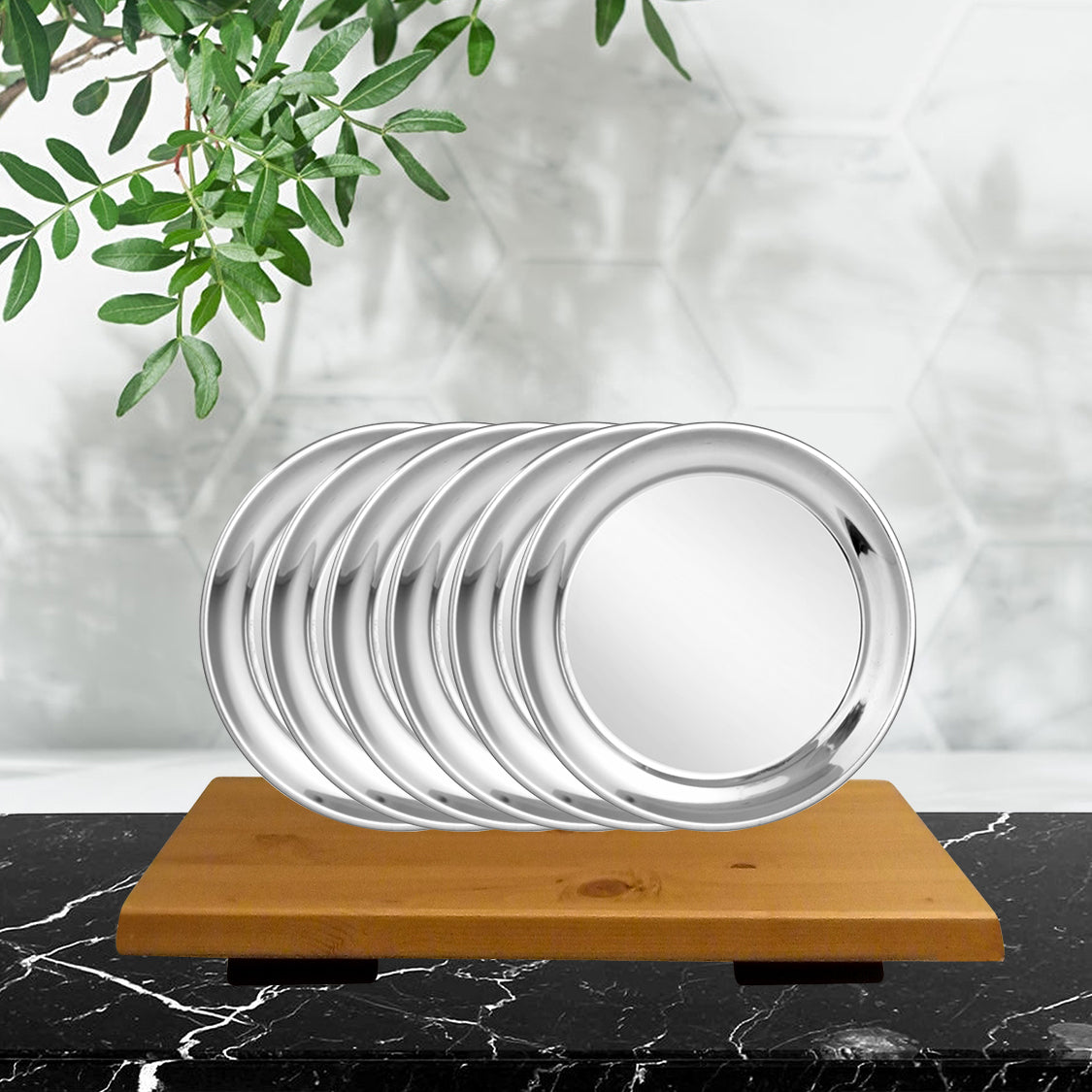 Stainless Steel 6 PCS Side Plate Shagun