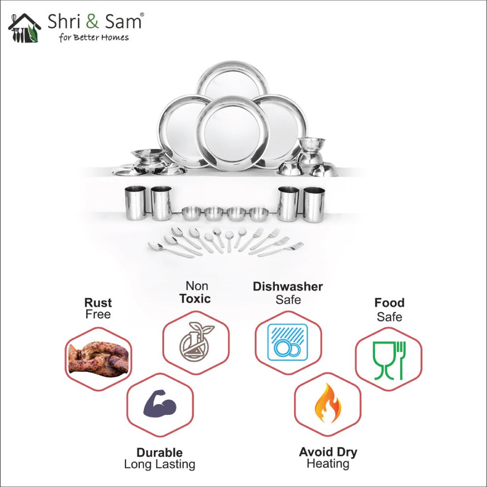 Stainless Steel 32 PCS Dinner set (4 People) Delight