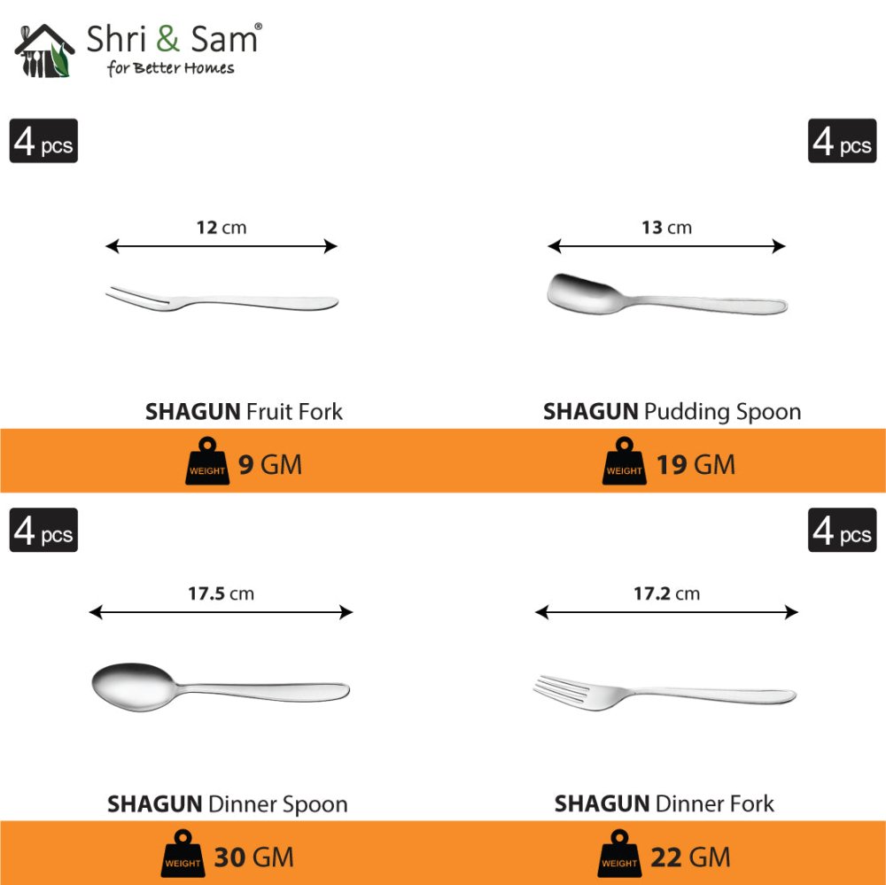 Stainless Steel 65 PCS Dinner Set (4 People) Shagun