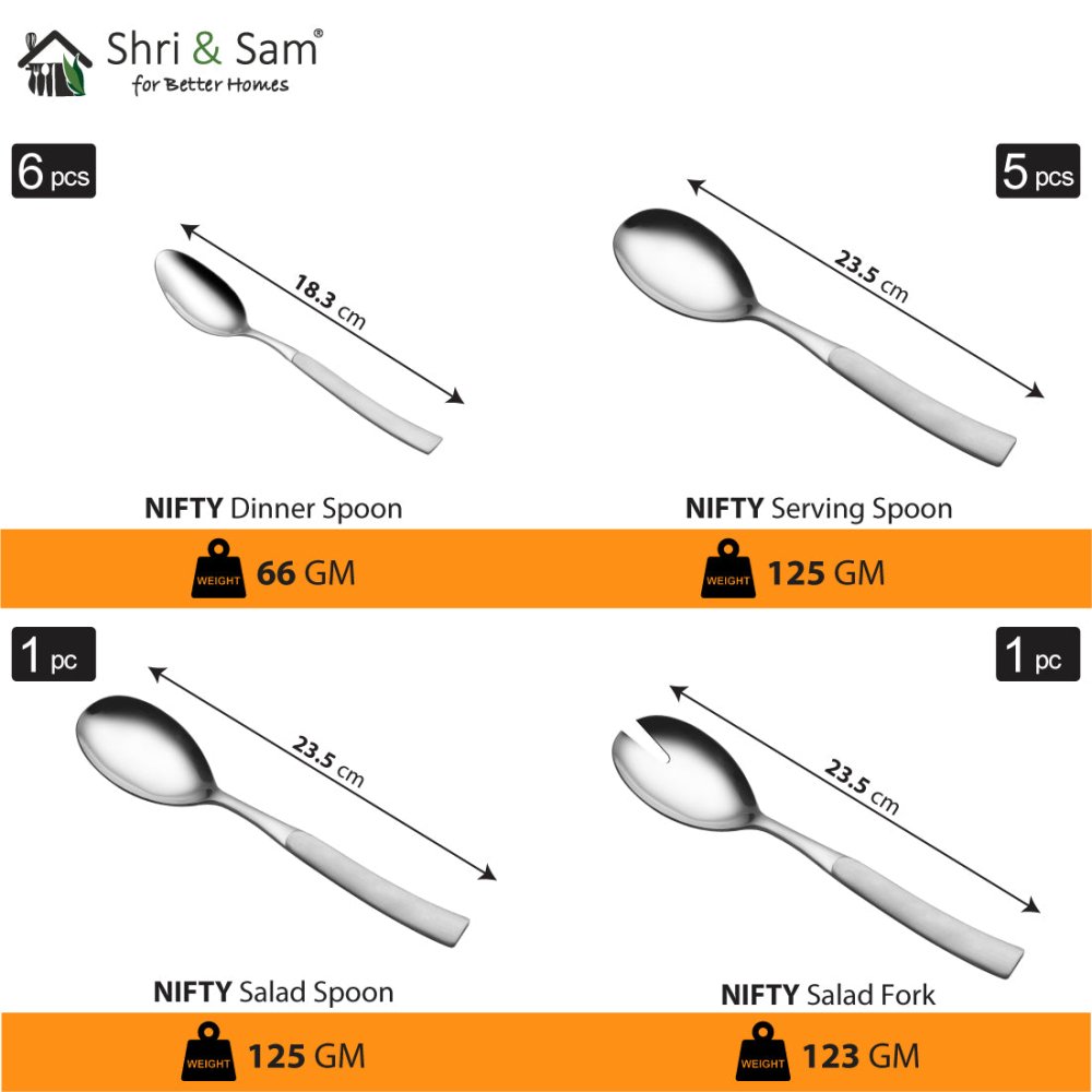 Stainless Steel 72 PCS Dinner Set (6 People) Nifty