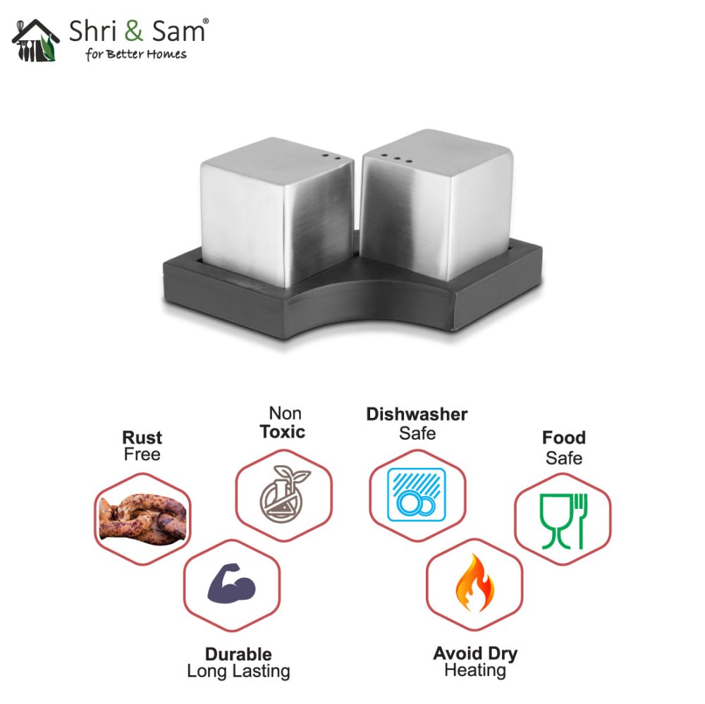 Stainless Steel Dice Salt & Pepper Nikki