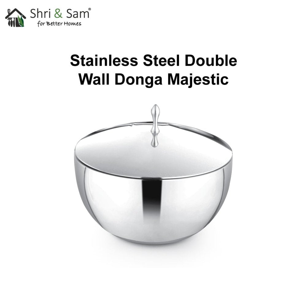 Stainless Steel Double Wall Donga Majestic