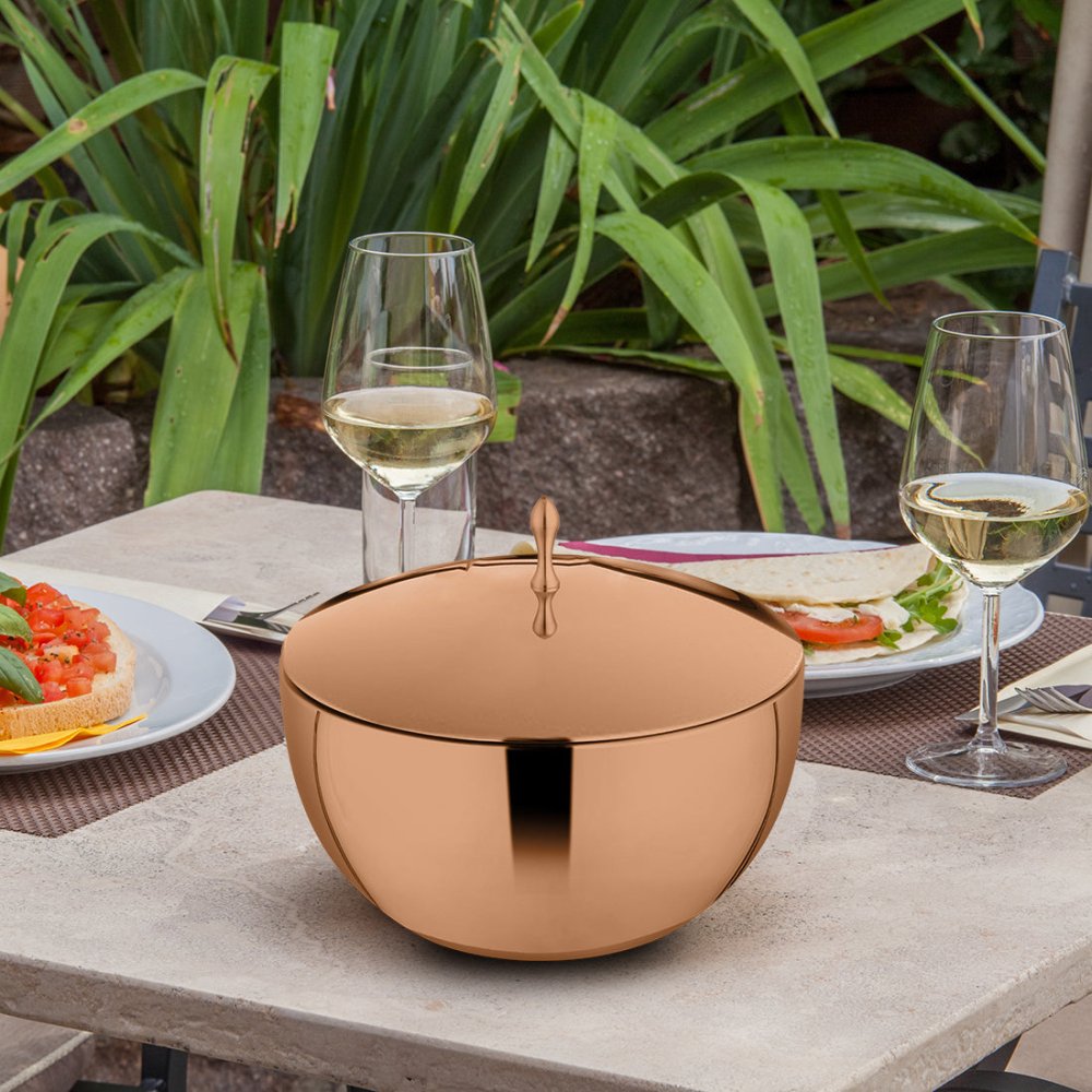 Stainless Steel Double Wall Donga with Rose Gold PVD Coating Majestic