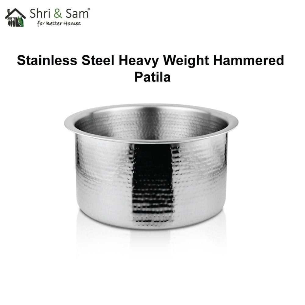 Stainless Steel Heavy Weight Hammered Patila