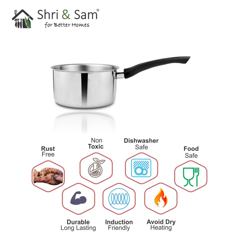 Stainless Steel Heavy Weight Sauce Pan