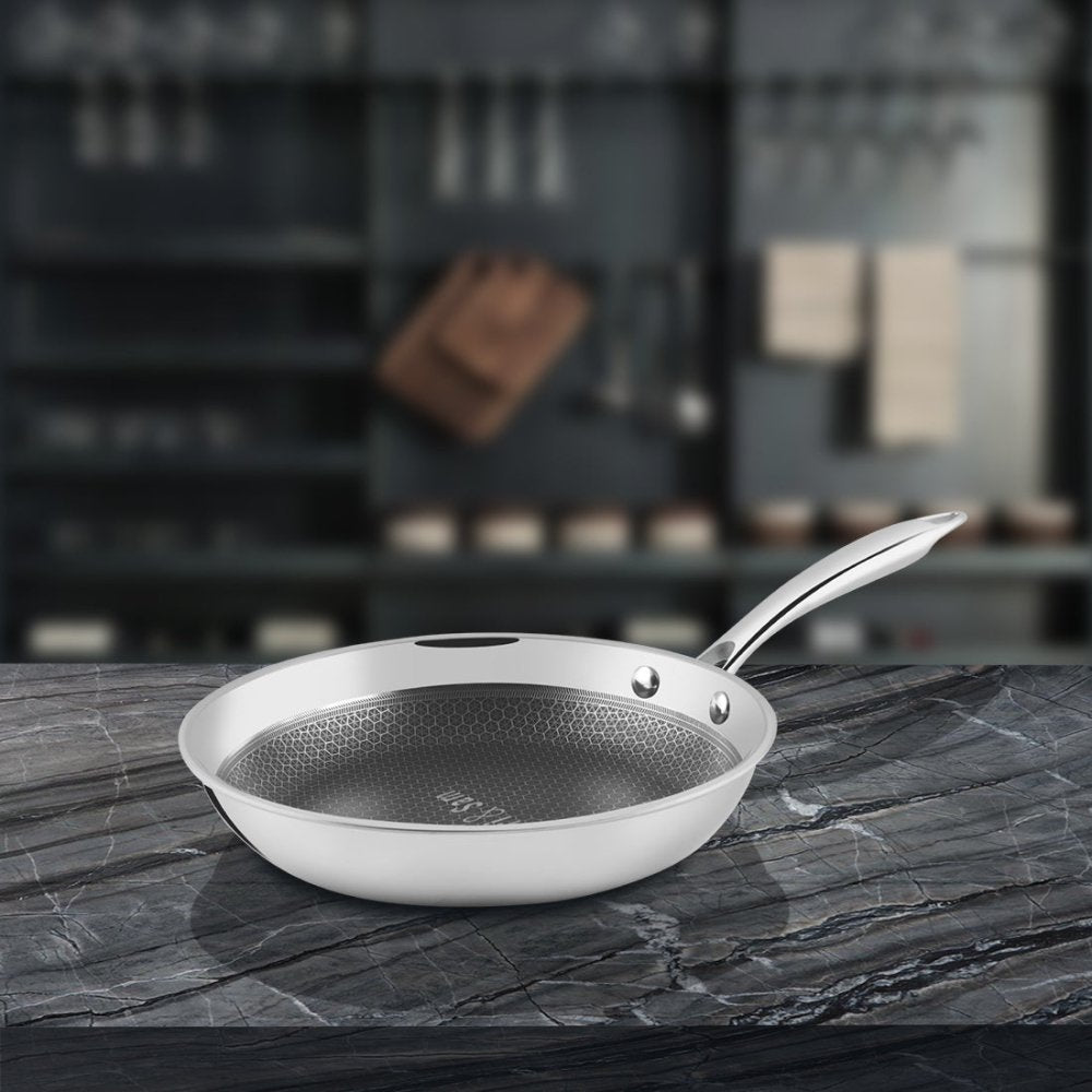 Stainless Steel Triply Non - Stick Fry Pan Linocut