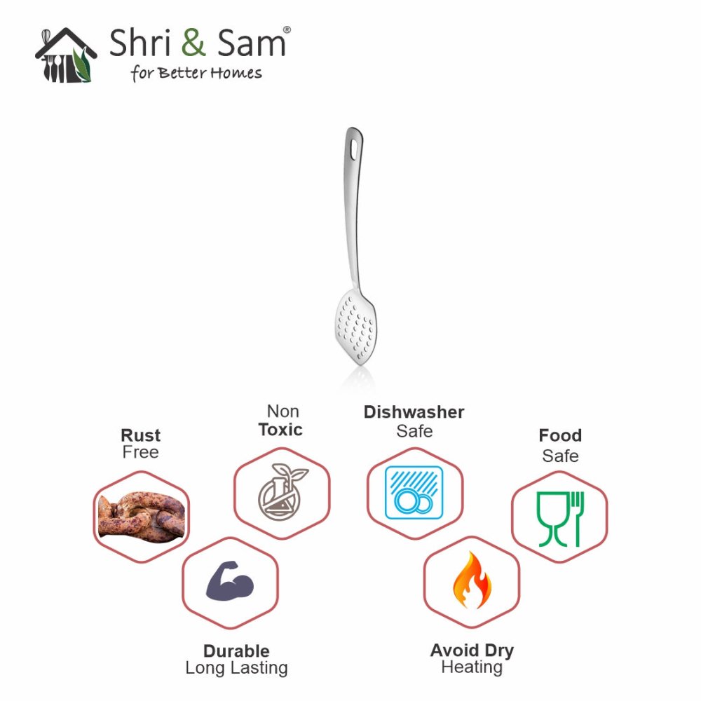 Stainless Steel Turner Perforated Kitchen Tool LD