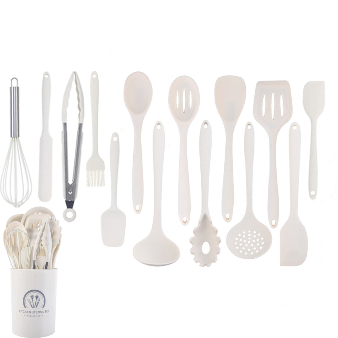 14 PCS Silicon Kitchen Tool Set with Holder