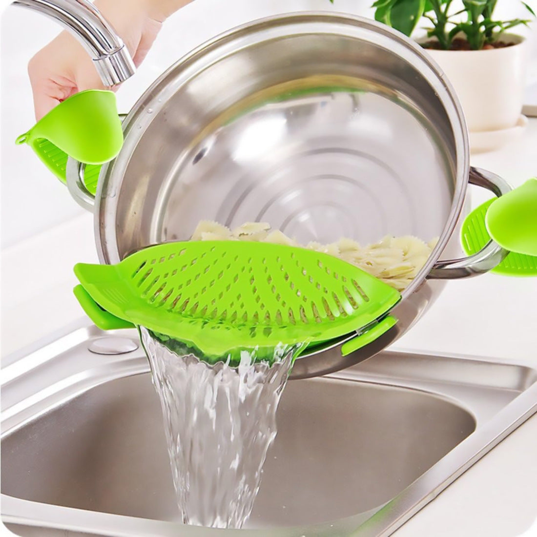 Multifunctional Strainer Silicone Clip-on Colander