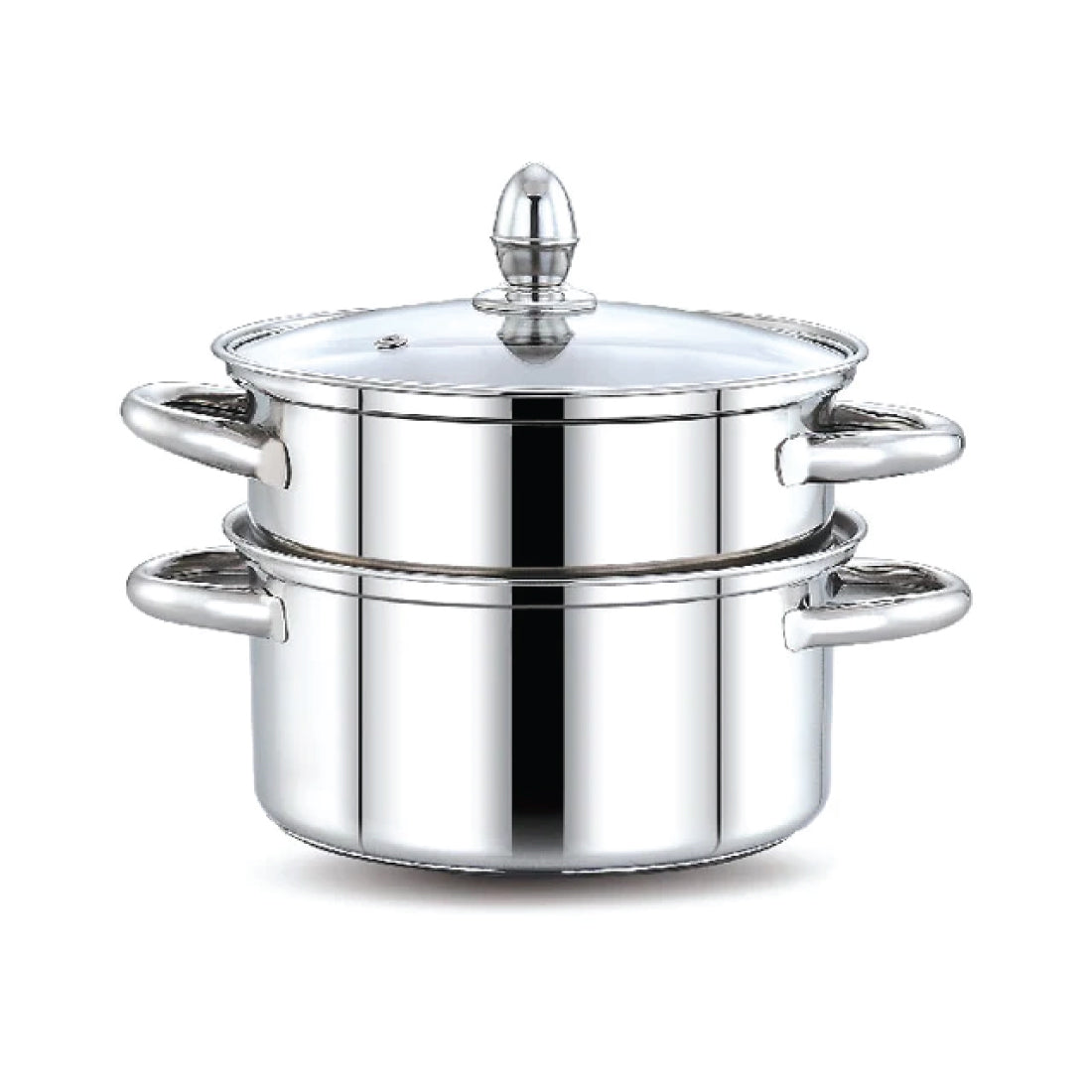 Praylady Stainless Steel Cookware Steamer Pot 2 Tier