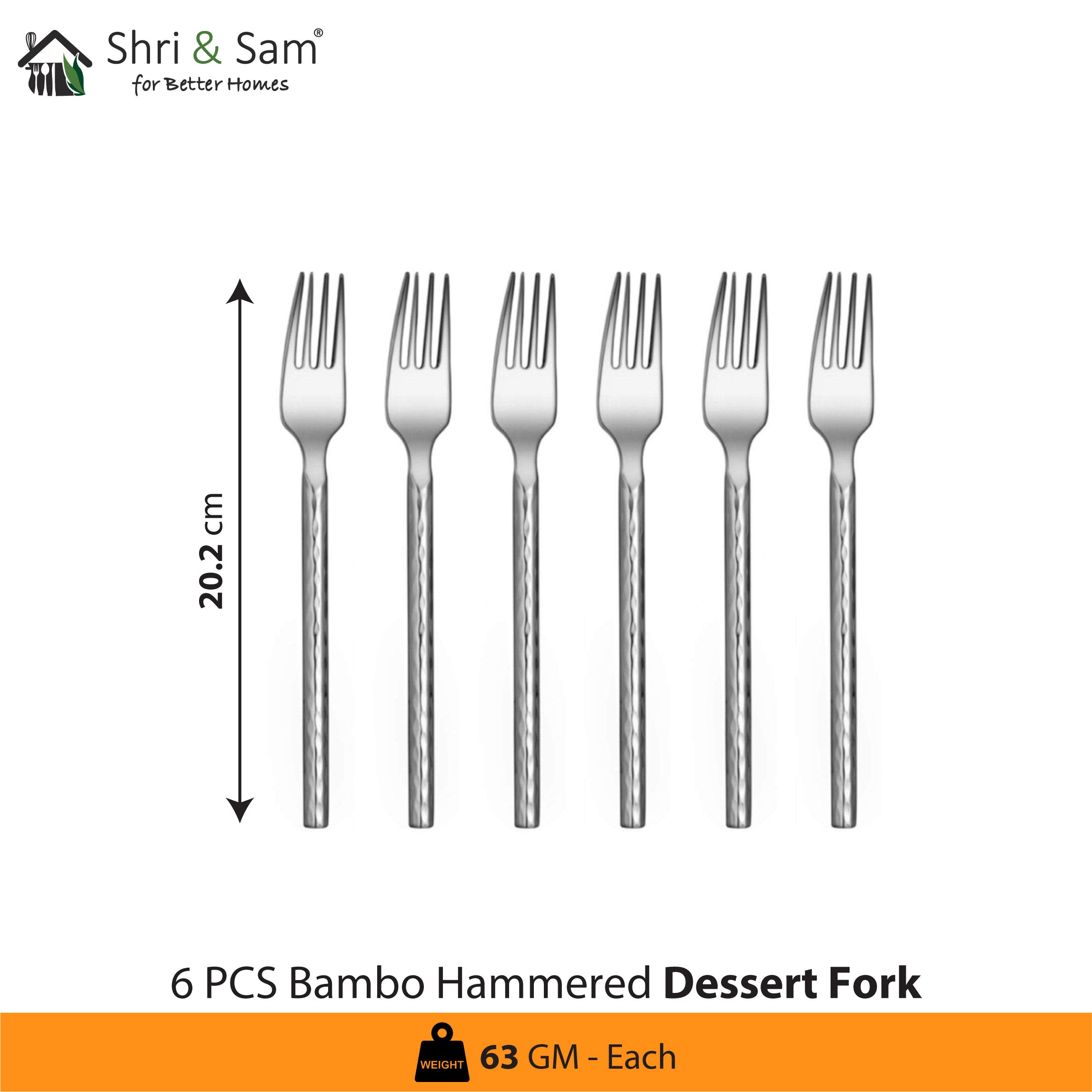 Stainless Steel 24 PCS Cutlery Set Bamboo Hammered