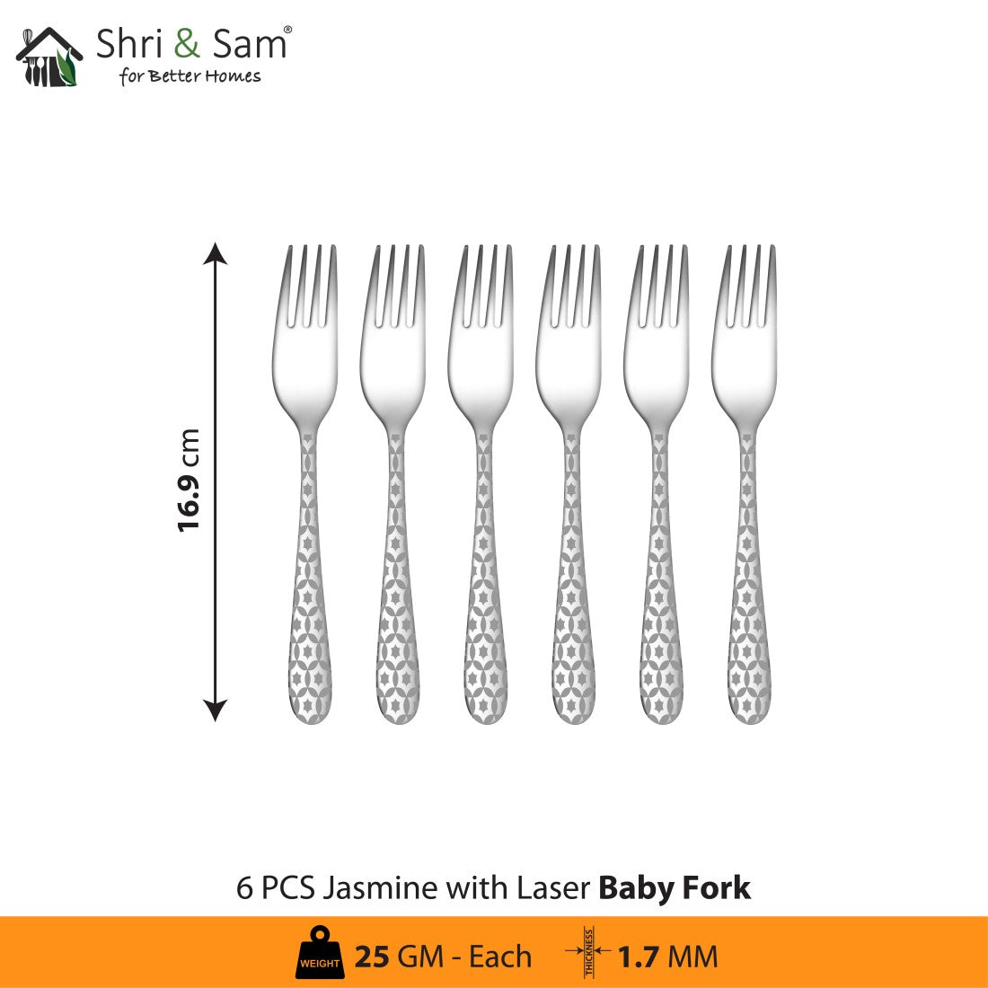 Stainless Steel Cutlery with Laser 3 Jasmine