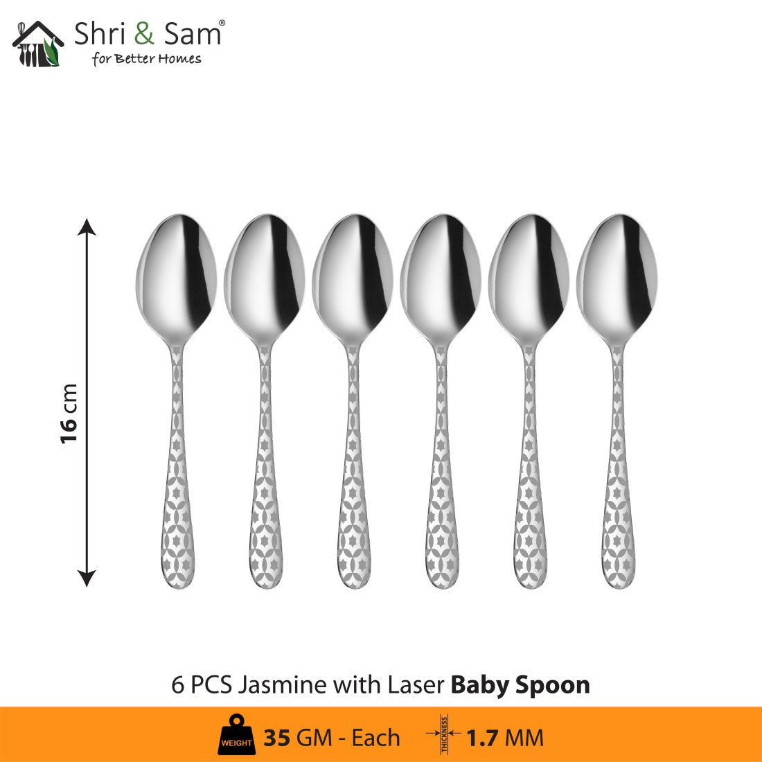 Stainless Steel Cutlery with Laser 3 Jasmine