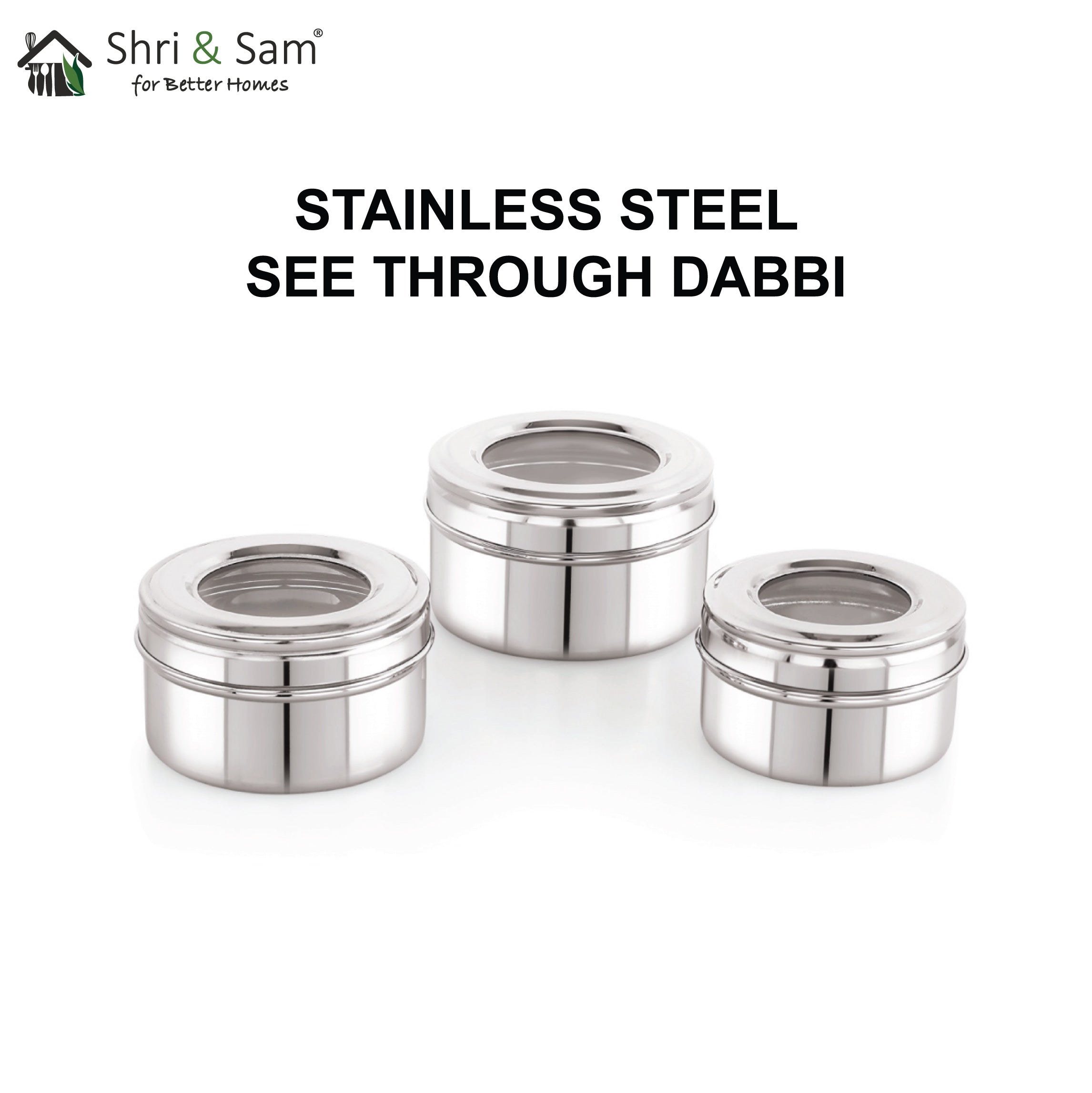Stainless Steel 3 PCS See Through Dabbi