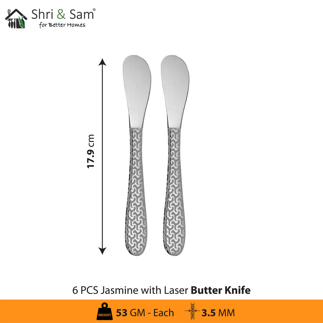 Stainless Steel Cutlery with Laser 1 Jasmine