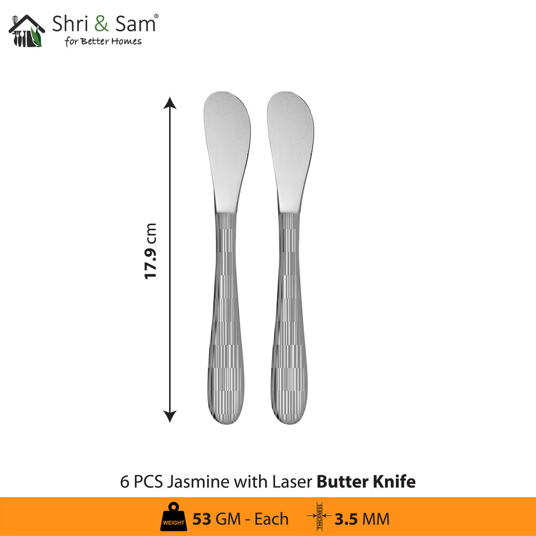 Stainless Steel Cutlery with Laser 6 Jasmine