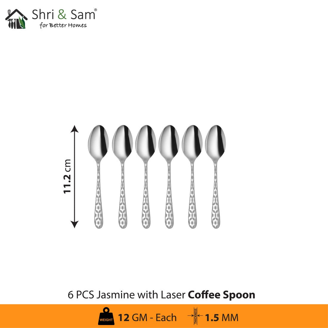 Stainless Steel Cutlery with Laser 3 Jasmine