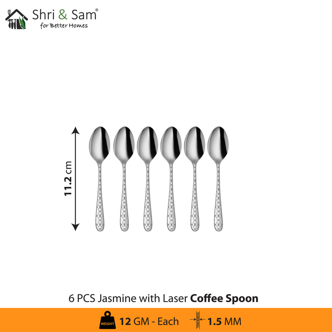 Stainless Steel Cutlery with Laser 4 Jasmine