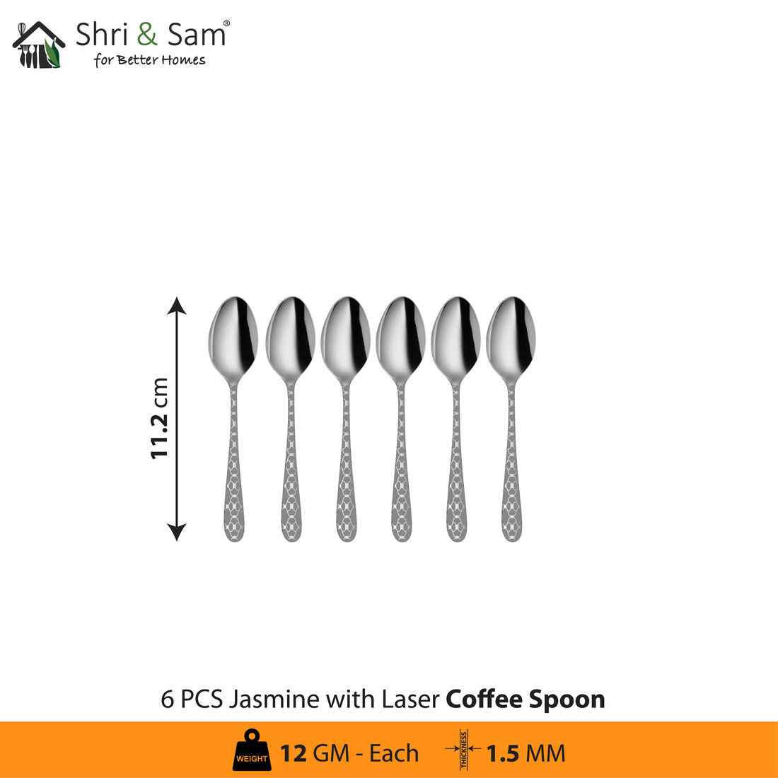 Stainless Steel Cutlery with Laser 5 Jasmine