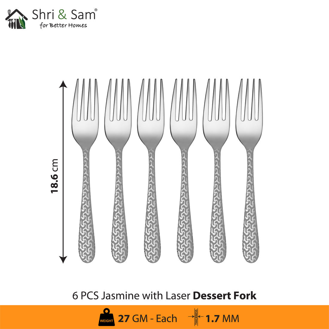 Stainless Steel Cutlery with Laser 1 Jasmine