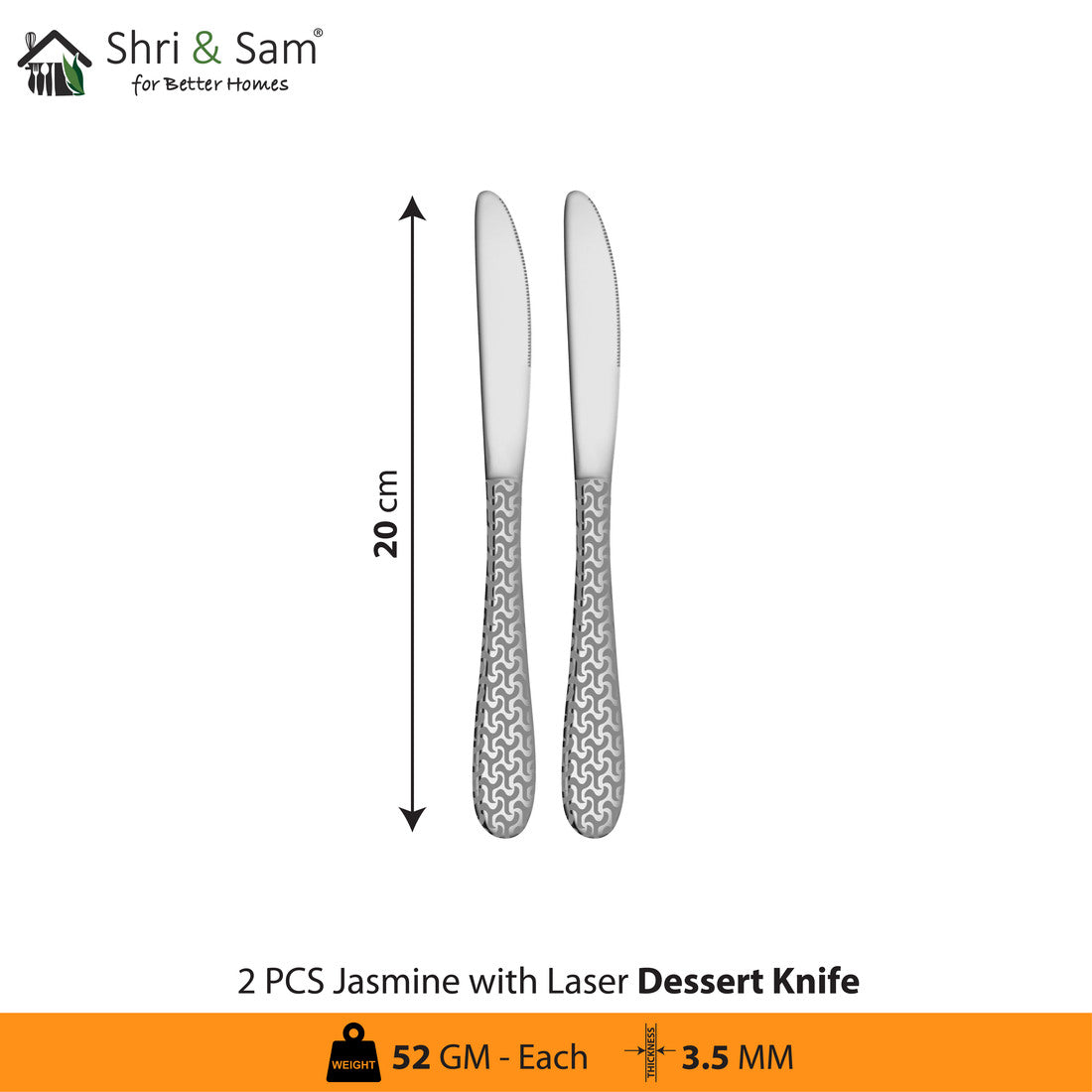 Stainless Steel Cutlery with Laser 1 Jasmine