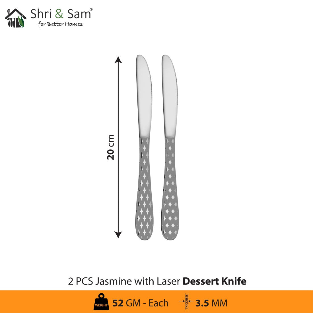 Stainless Steel Cutlery with Laser 2 Jasmine