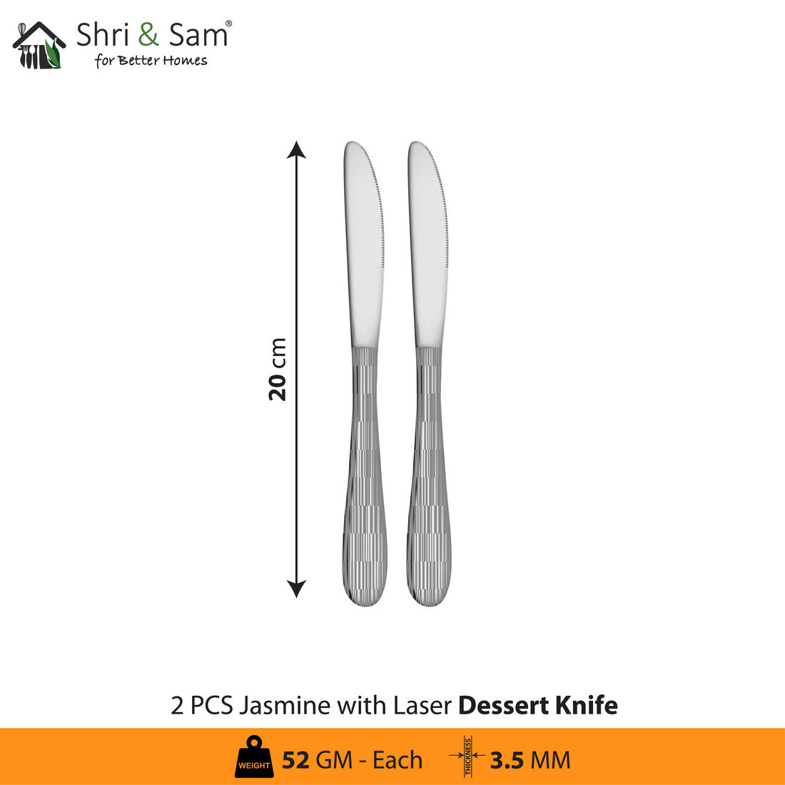 Stainless Steel Cutlery with Laser 6 Jasmine