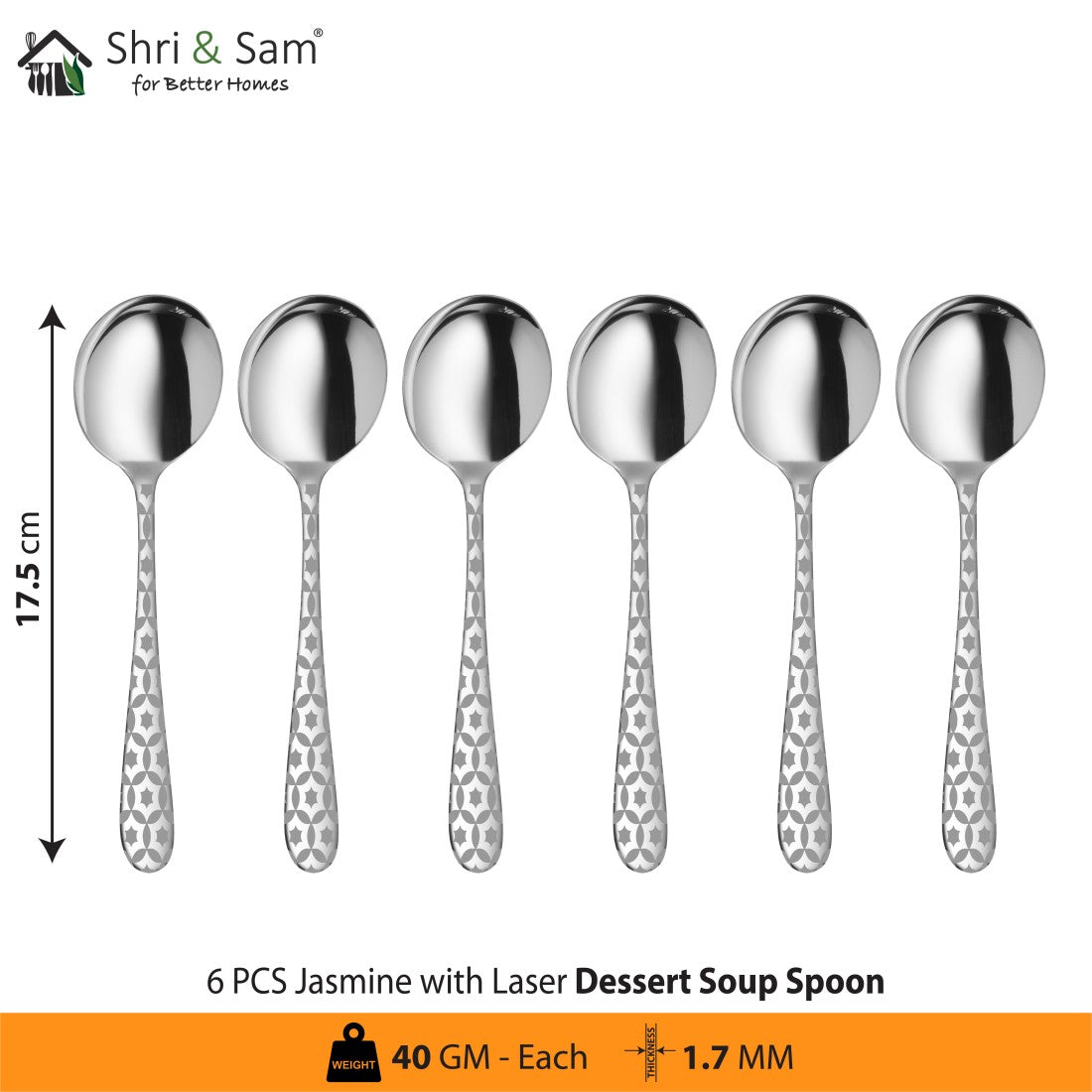 Stainless Steel Cutlery with Laser 3 Jasmine