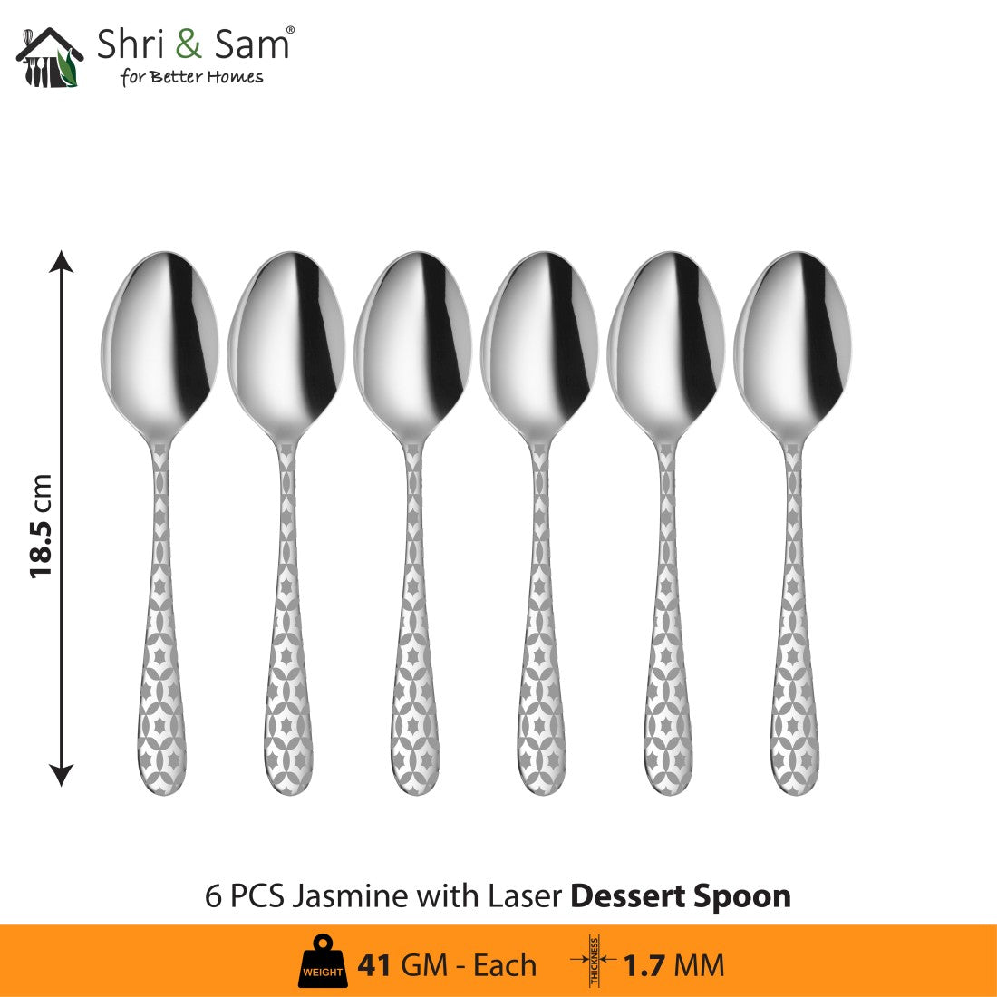 Stainless Steel Cutlery with Laser 3 Jasmine