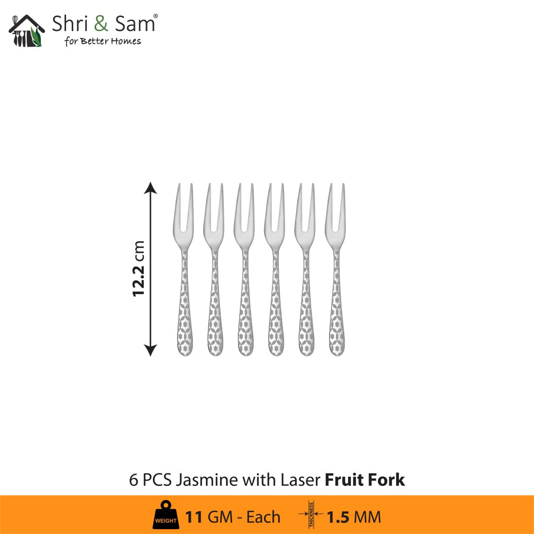 Stainless Steel Cutlery with Laser 3 Jasmine