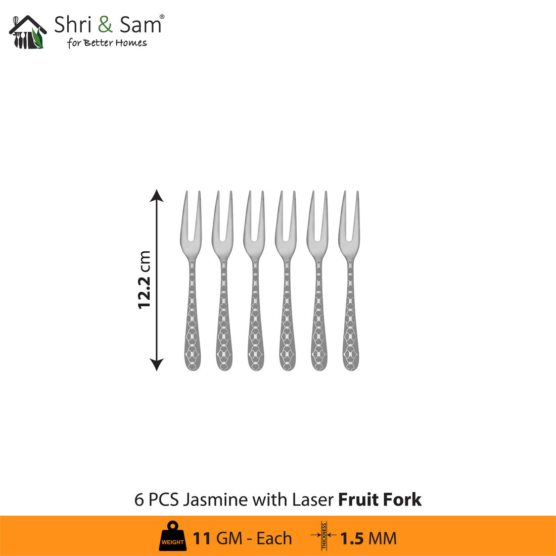 Stainless Steel Cutlery with Laser 5 Jasmine