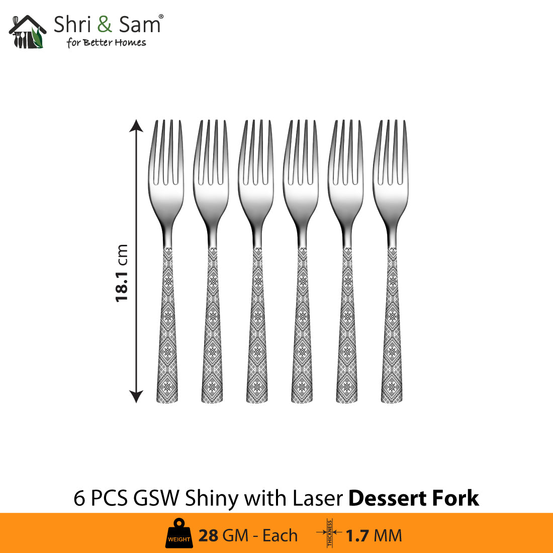 Stainless Steel Cutlery with Laser GSW Shiny