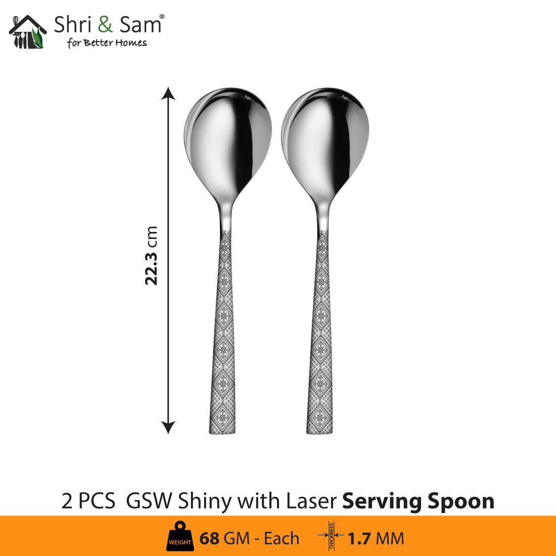 Stainless Steel Cutlery with Laser GSW Shiny