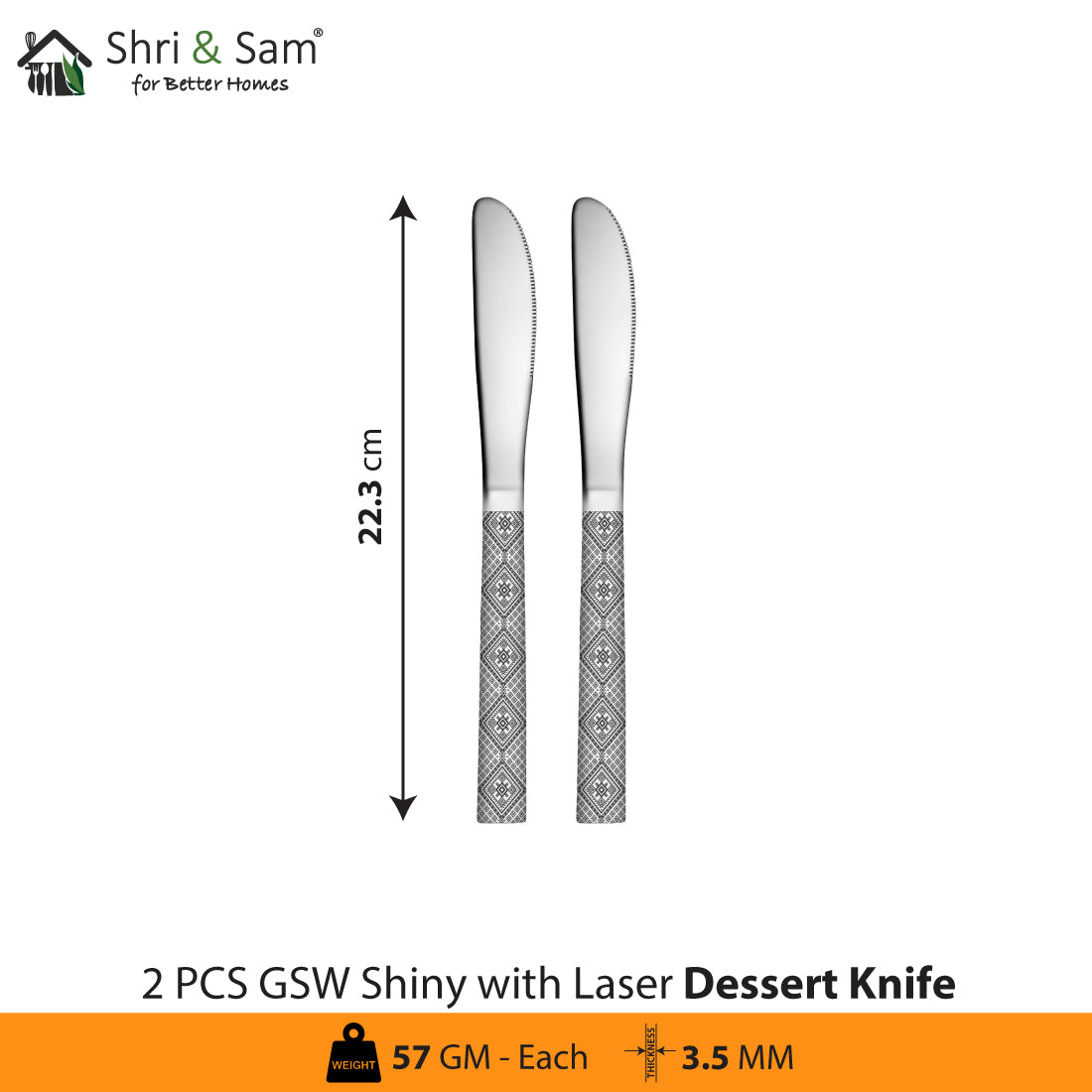 Stainless Steel Cutlery with Laser GSW Shiny