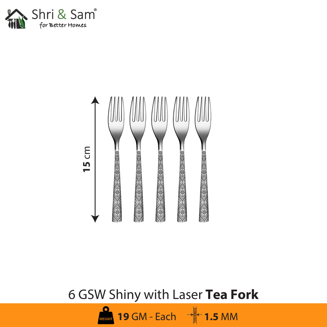 Stainless Steel Cutlery with Laser GSW Shiny