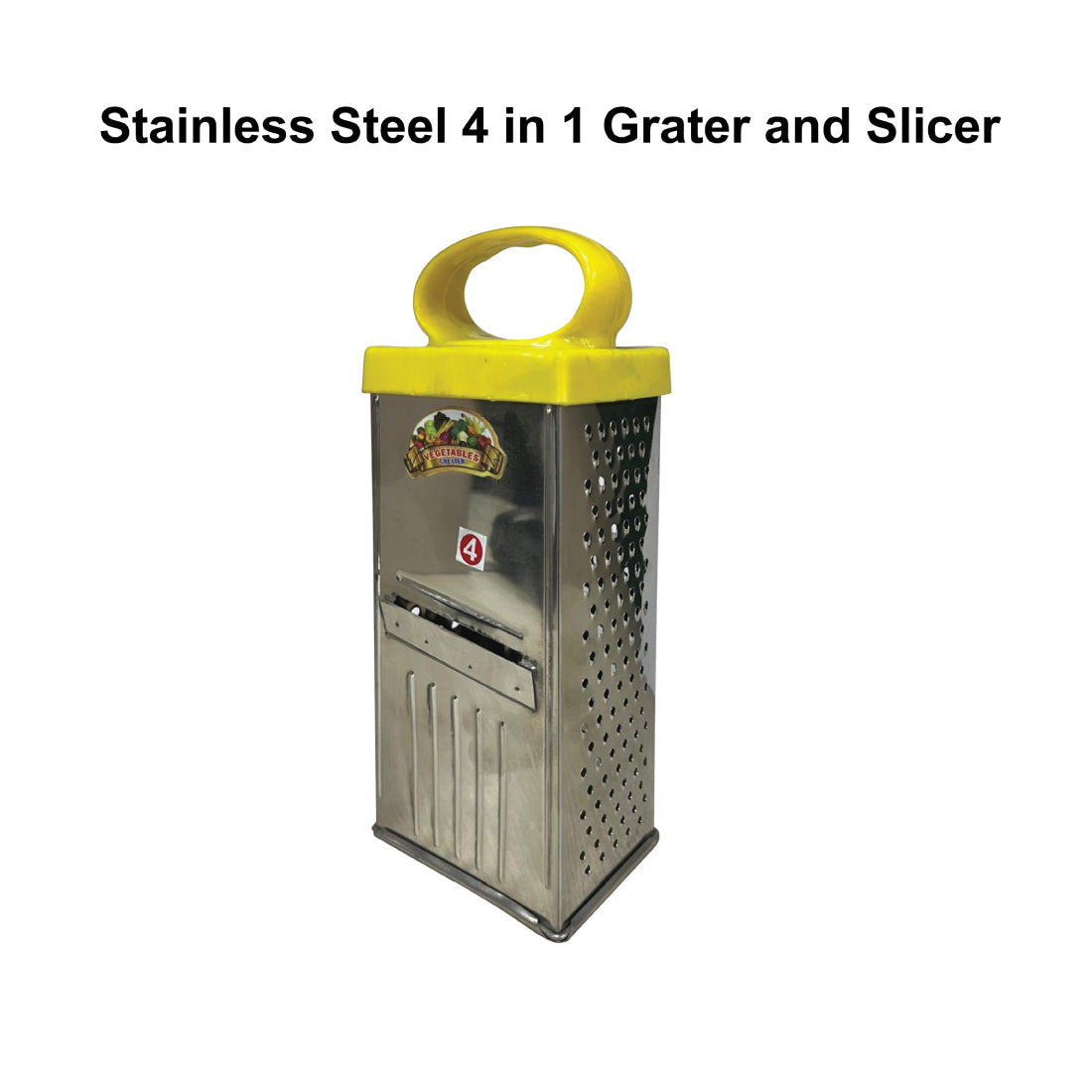 Stainless Steel 4 in 1 Grater and Slicer