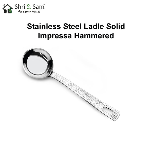 Stainless Steel Ladle Impressa Hammered