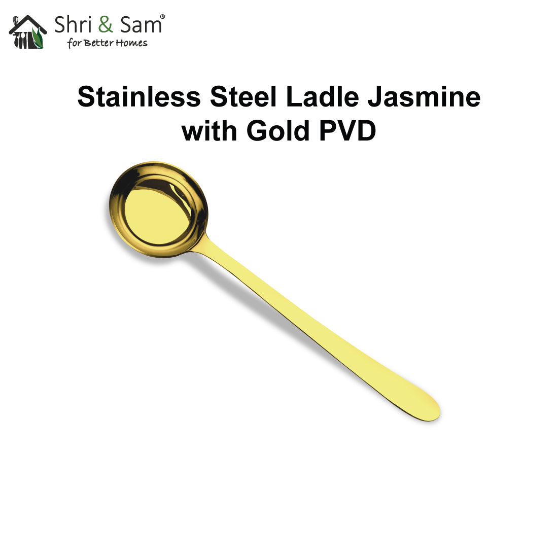 Stainless Steel Ladle with Gold PVD Coating Jasmine