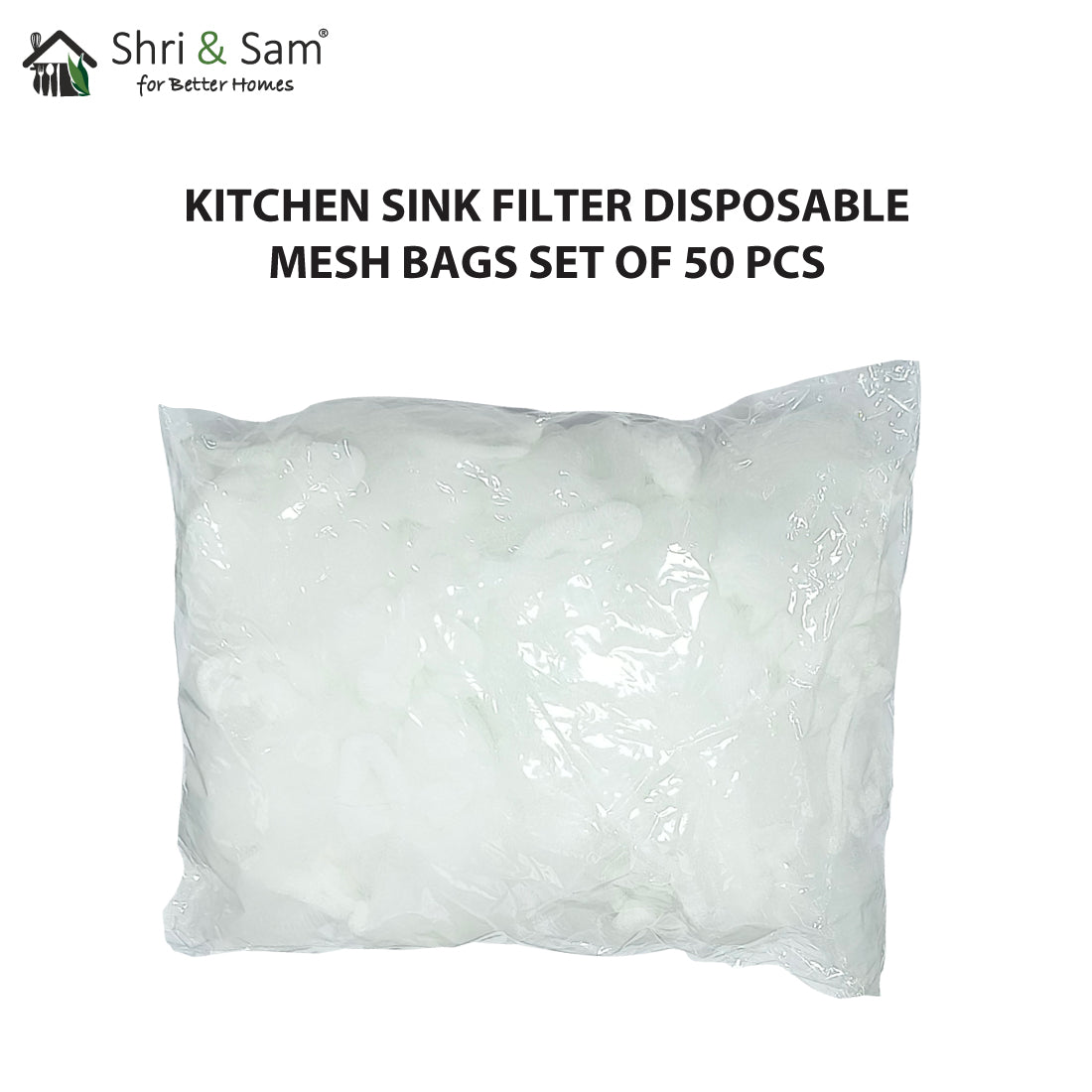 Kitchen Sink Filter Disposable Mesh Bags Set of 50 pcs