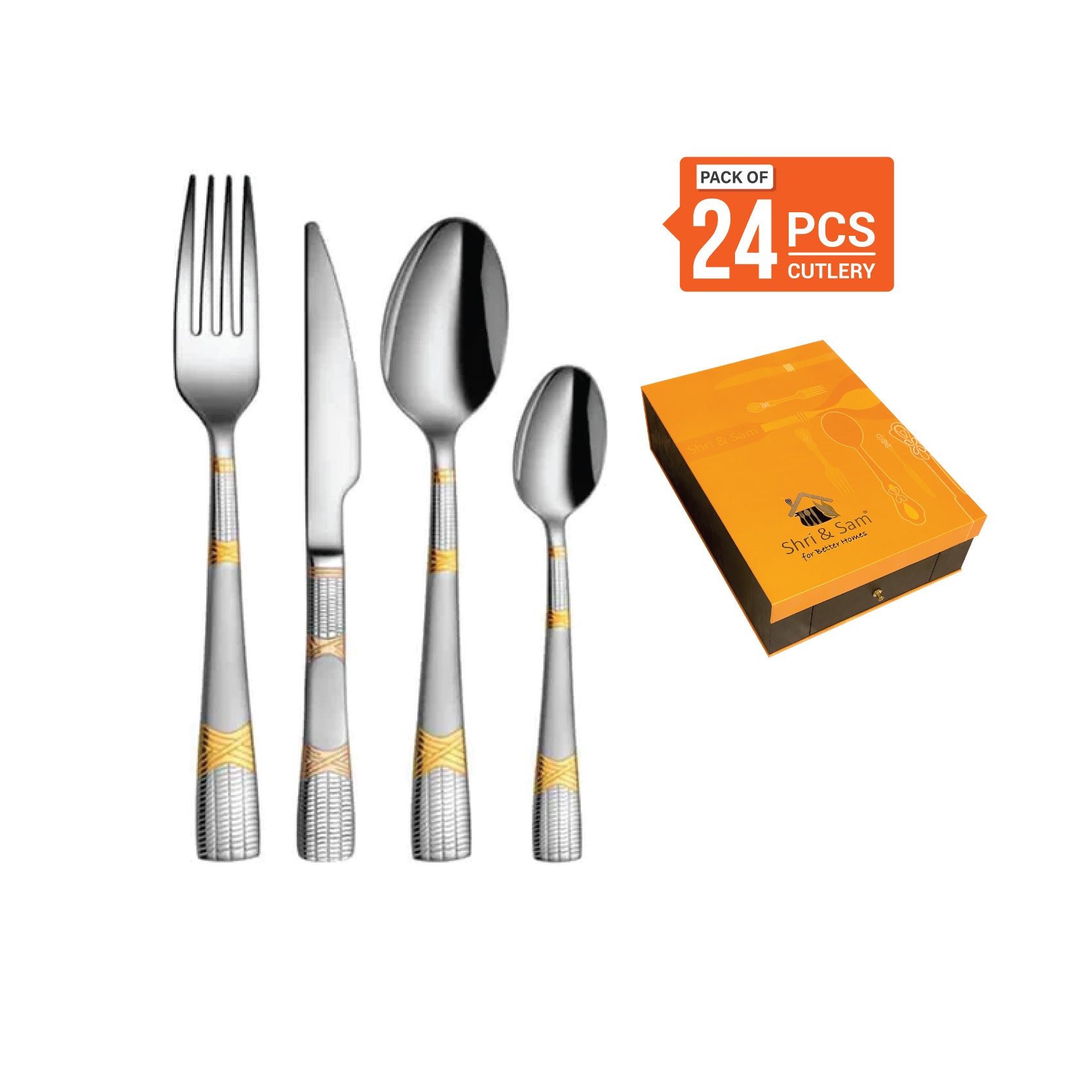 Stainless Steel 24 PCS Cutlery Set Lush