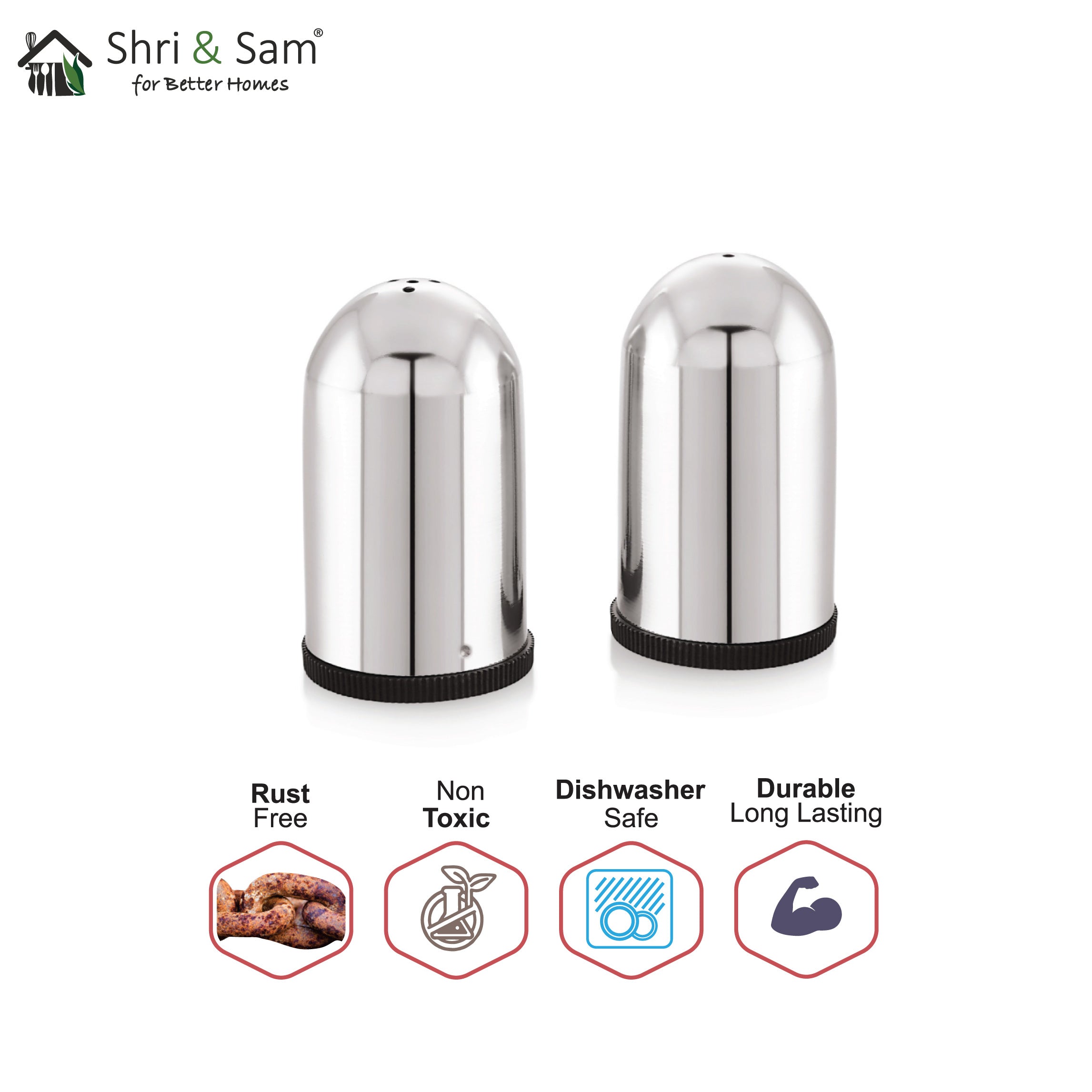 Stainless Steel Bullet Salt & Pepper