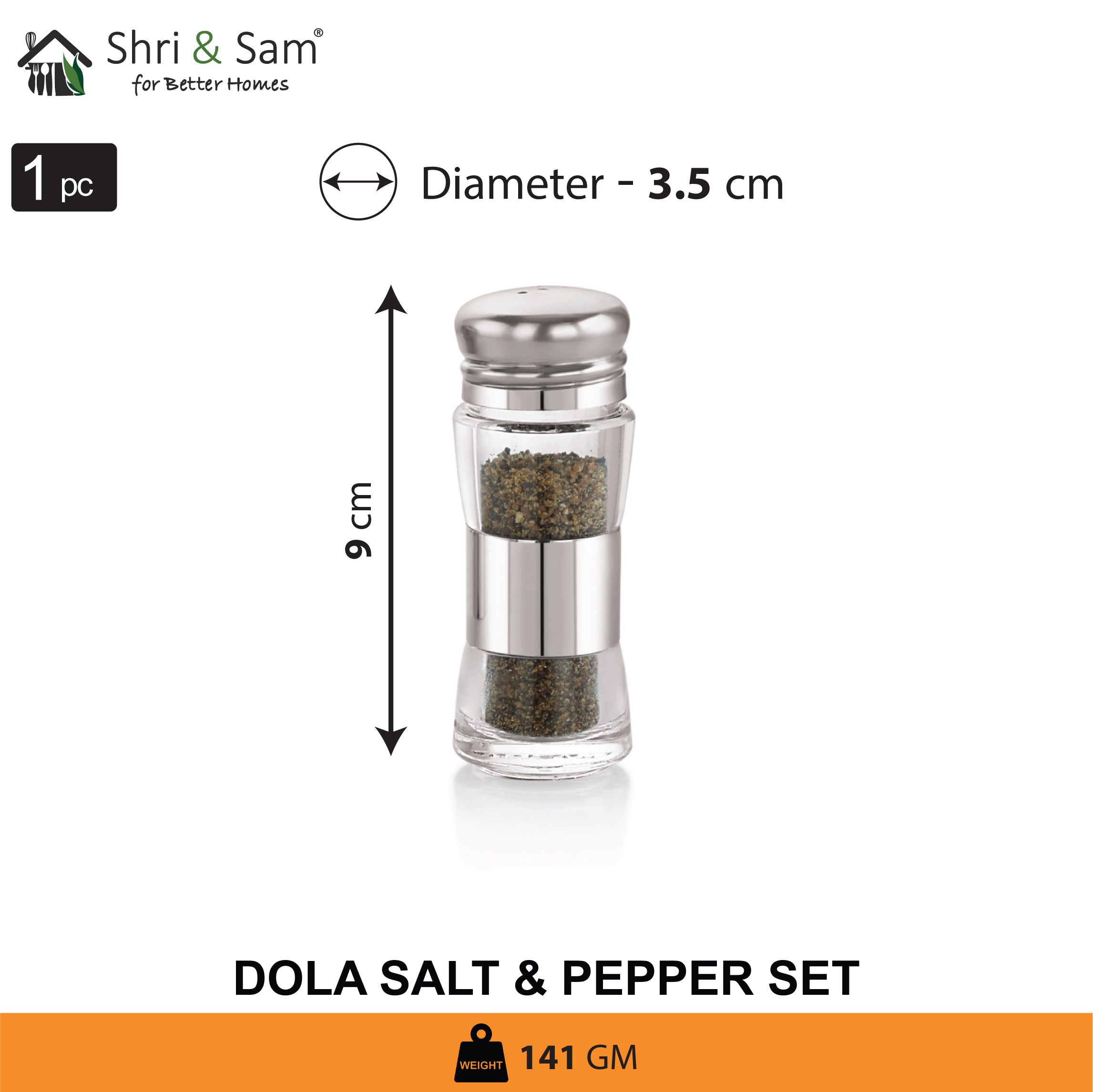 Stainless Steel Dola Salt & Pepper